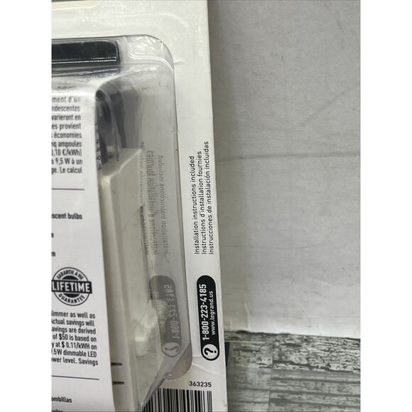 Legrand Pass & Seymour Wide Slide Dimmer Single Pole WSCL450TCCCV4. {3}. - Picture 9 of 13